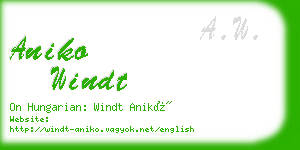 aniko windt business card